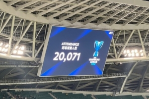 国安主场对阵河内公安现场观赛20071人，刷新新工体最低上座人数