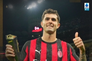 传射建功！官方：普利西奇当选米兰2-1那不勒斯全场最佳球员