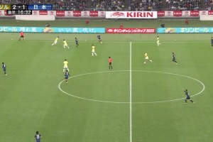 你买了多少日本赢啊😅？中村敬斗垫射，布鲁诺爆射自家大门